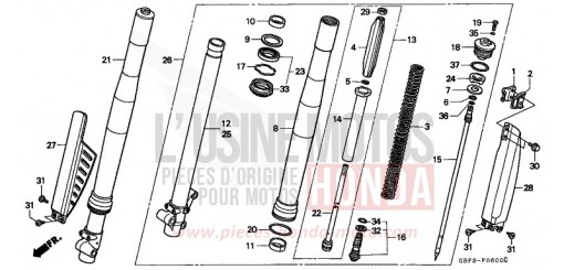 FRONT FORK CR80RBV de 1997